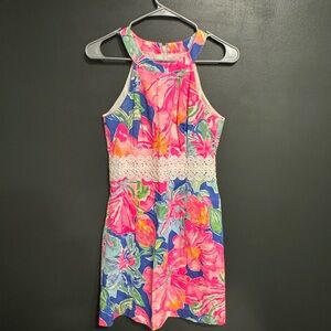 Lilly Pulitzer Ashlyn Shift Dress Sz 0
Pink Tropical Hibiscus Island Floral